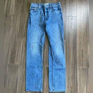 MOTHER Women's Straight Blue Jeans